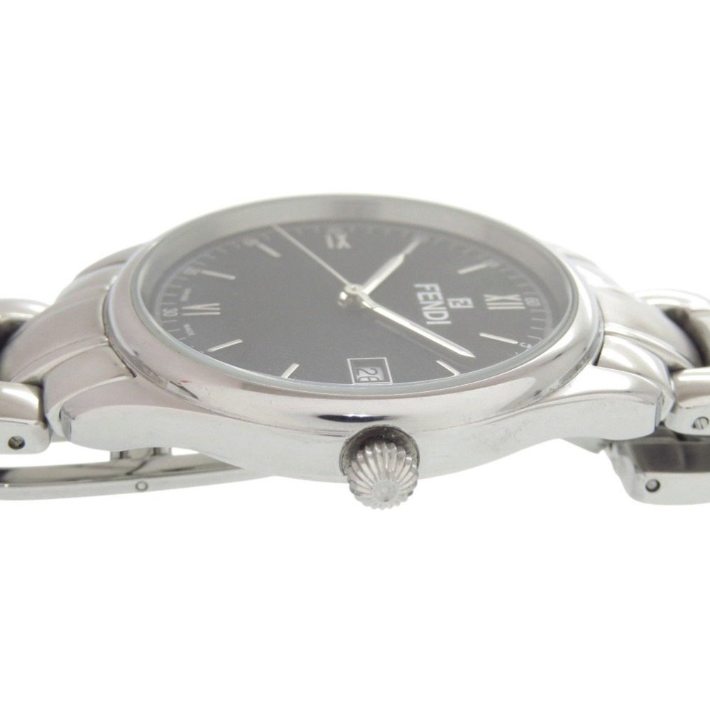 Fendi 210G Stainless Steel Black Dial Silver Quartz Watch 1818 FENDI - Picture 6 of 7